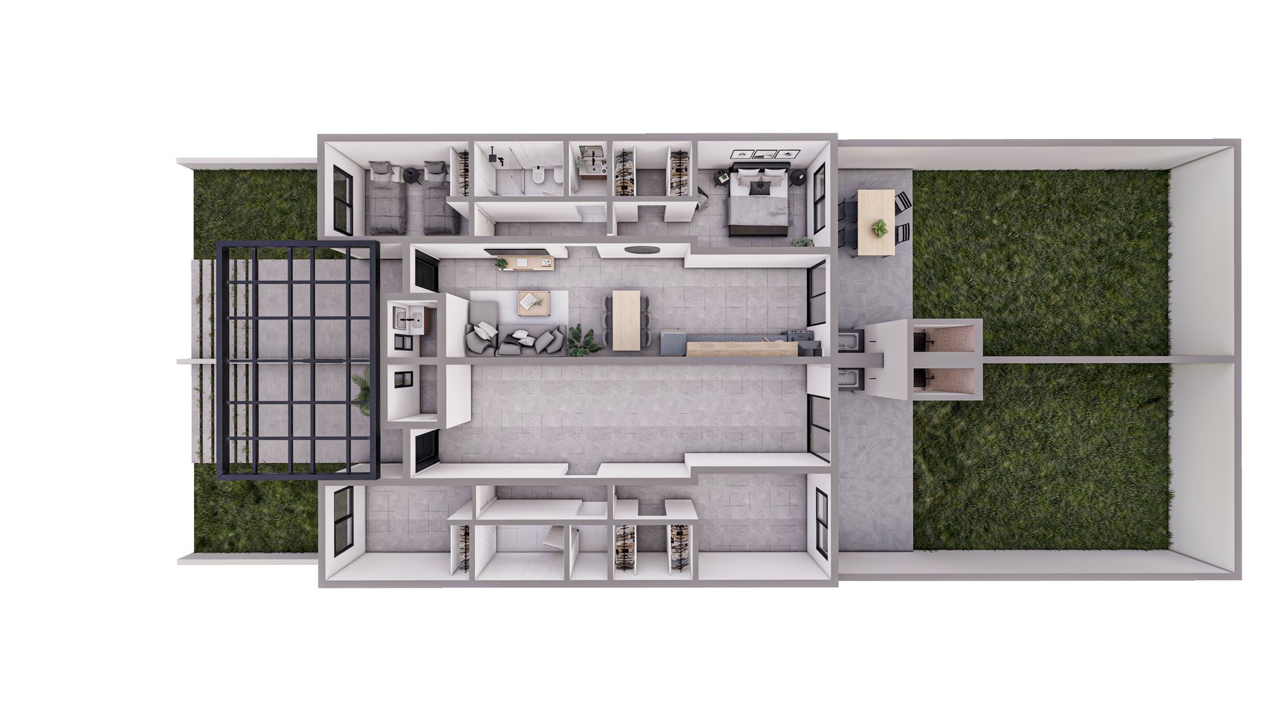 Plano de planta del dúplex de la Manzana 94 Lote 25, con la distribución de ambientes
